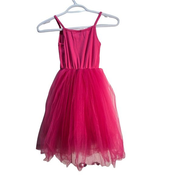 NWOT | Girls Pink Ribbed Sleeveless Tutu Party Celebration Dress | 4/5T - Picture 3 of 5